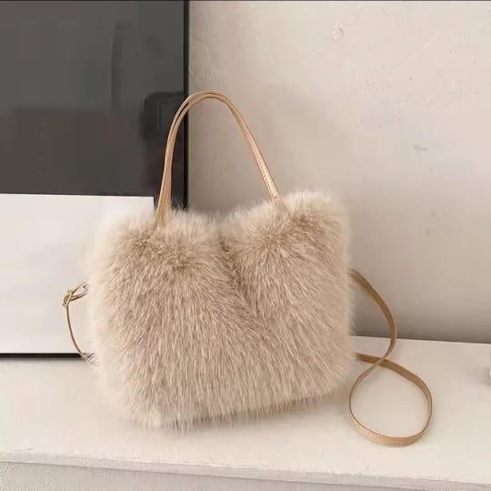 Customer photo review of Maricar Faux Fur Crossbody Bag