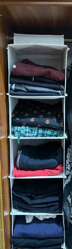 Customer photo review of Qoolish Pack of 1 Hanging Storage Organizer (Available in 3 colours)