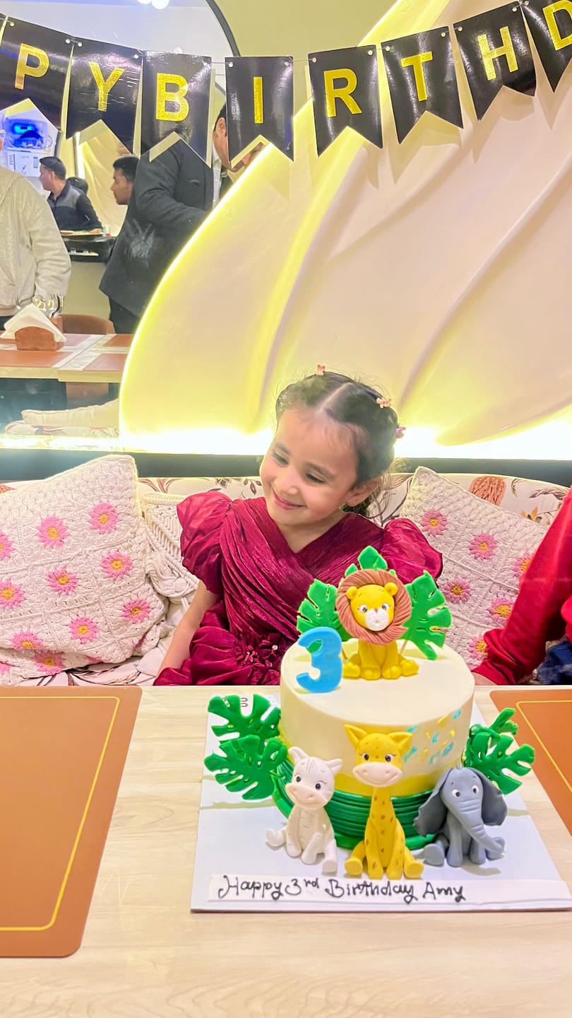 Customer photo review of Animal Party Birthday Cake