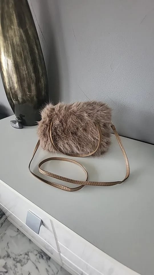 Customer photo review of Maricar Faux Fur Crossbody Bag
