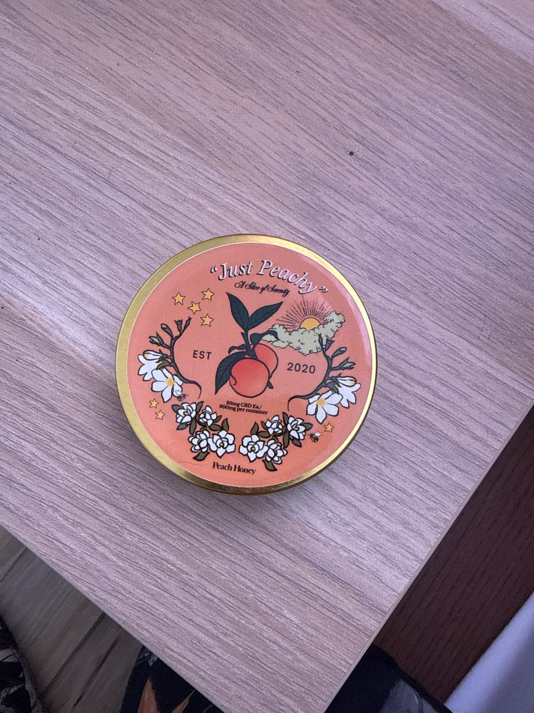 Customer photo review of "Just Peachy" CBD Gummies