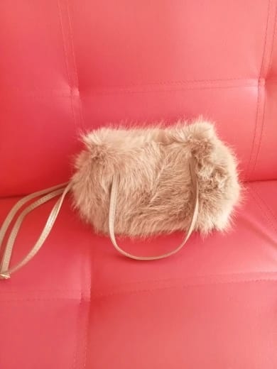 Customer photo review of Maricar Faux Fur Crossbody Bag