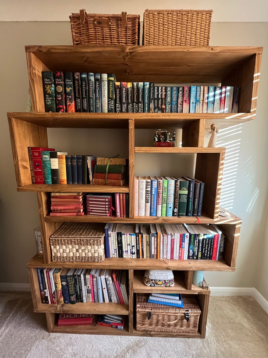 Customer photo review of Solid Wood Box Bookcase & Shelving Unit - Modular Storage Organizer - Boxes