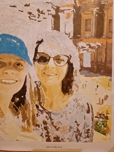 Customer photo review of Custom Portrait Paint By Numbers