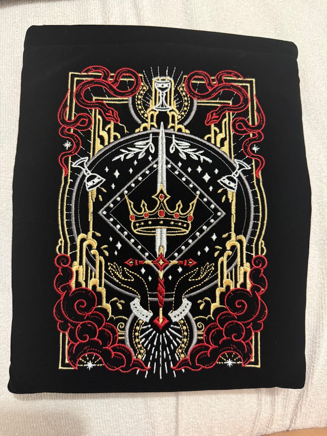 Customer photo review of Serpents & Swords Book Sleeve - Black