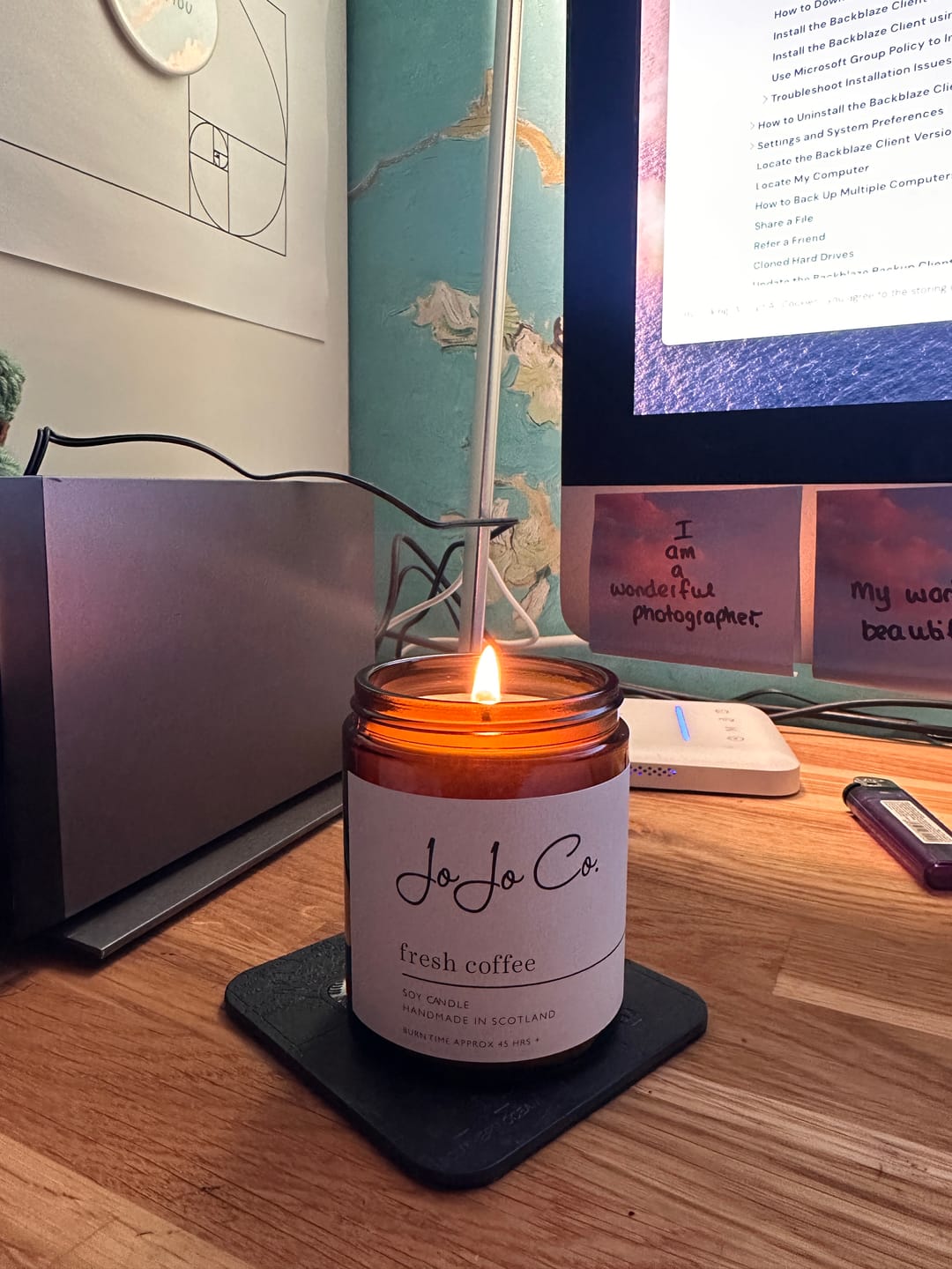 Customer photo review of Fresh Coffee Candles