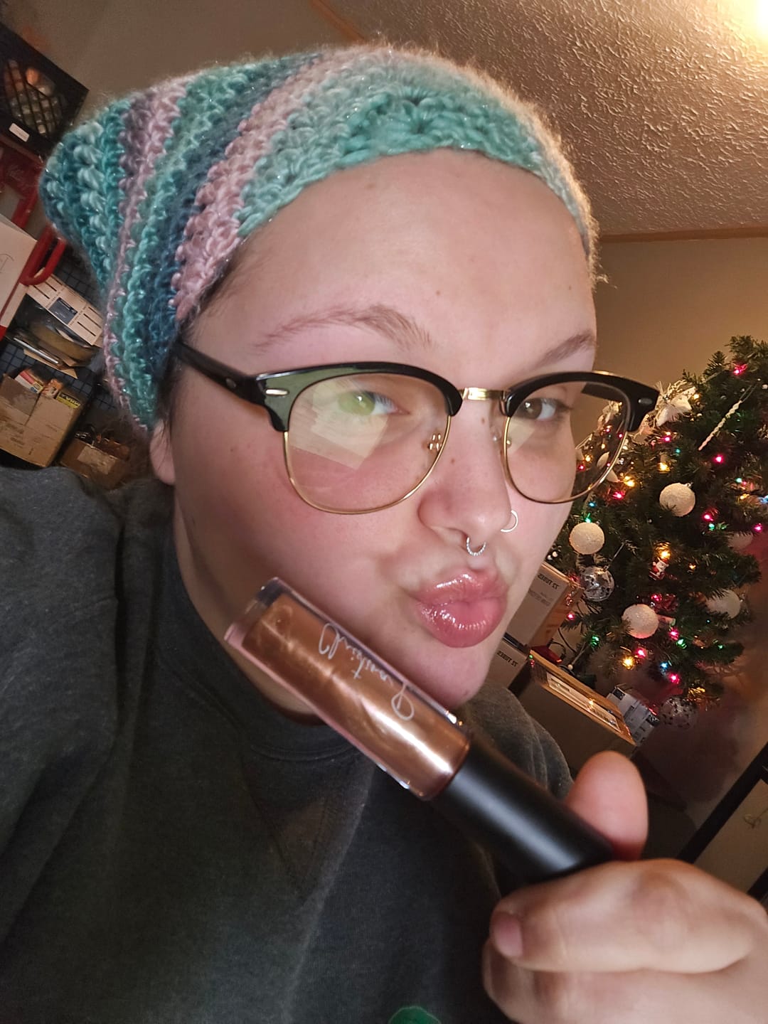 Customer photo review of Whimsy Kiss Gloss: Just Like Honey