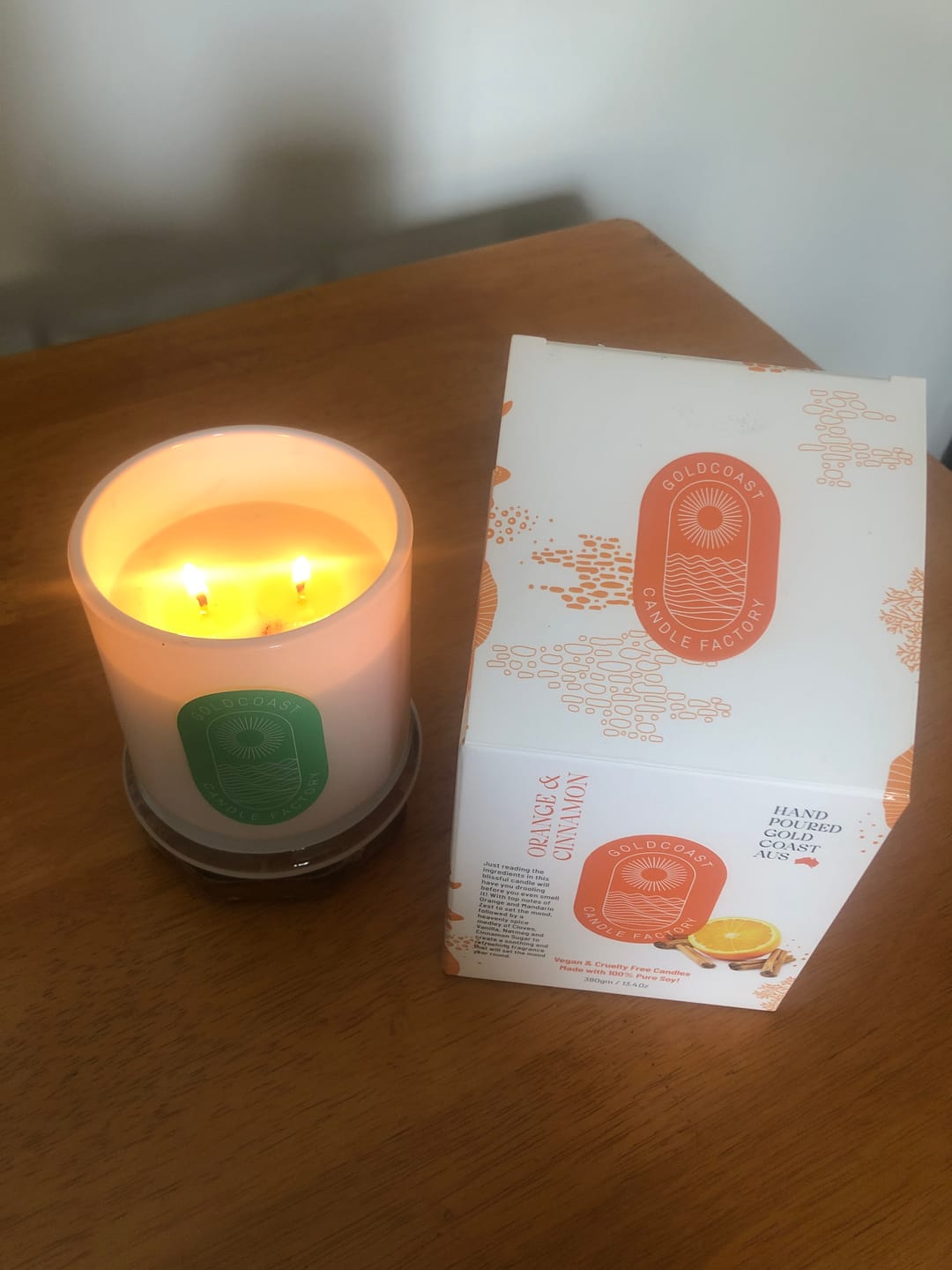 Customer photo review of Orange-Cinnamon Candle 380g