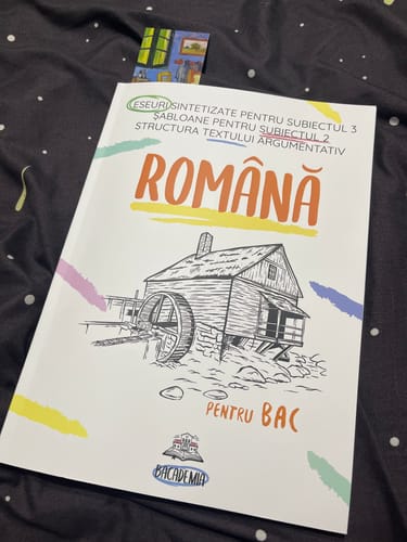 Recenzie cu fotografie de la un client despre Carte Română Bacalaureat Bacademia (temă și viziune, caracterizare, relație) - Ediția II