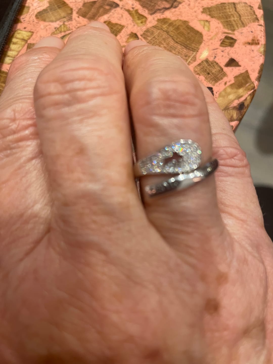 Customer photo review of "FAITH" Handmade Christian Family Ring in Zircon & 925 Sterling Silver (GIFTING OFFER)