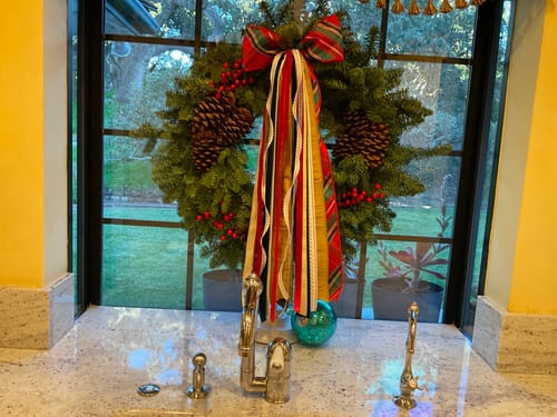 Customer photo review of Holly and Ivy Wreath Ribbon