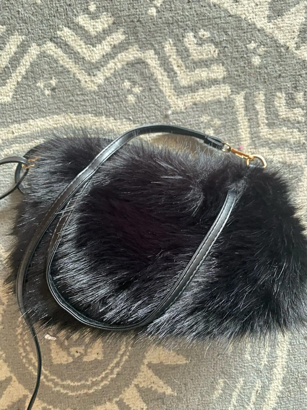Customer photo review of Maricar Faux Fur Crossbody Bag