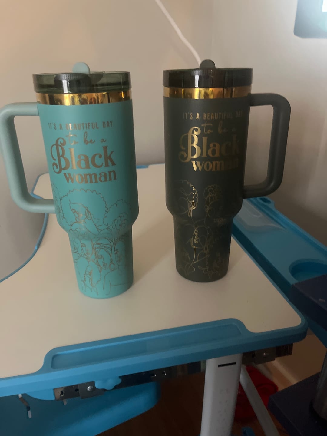 Customer photo review of Teal Tranquility HydraLock™ Leakproof Flip Straw Tumbler - 40oz