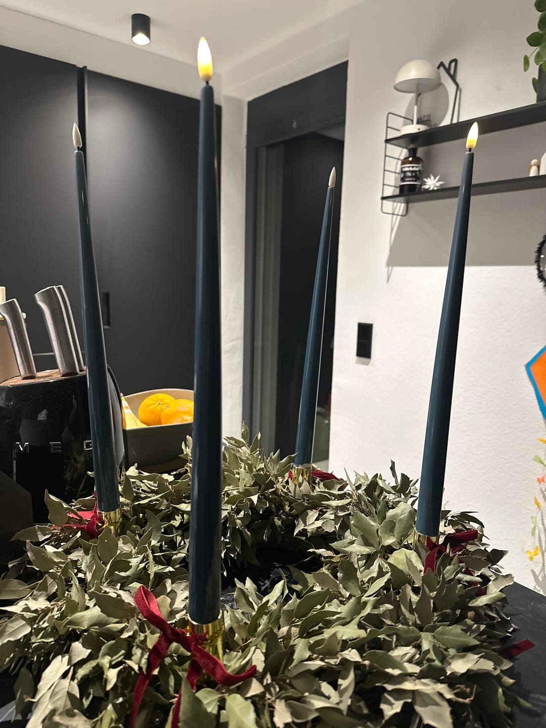 Customer photo review of LED Kertelys med Lak, 2 stk (38 cm) Jade Grøn