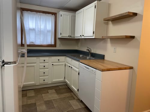 Customer photo review of Rustic Floating Shelves