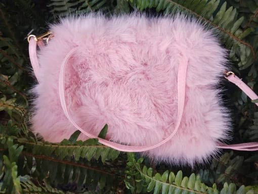 Customer photo review of Maricar Faux Fur Crossbody Bag