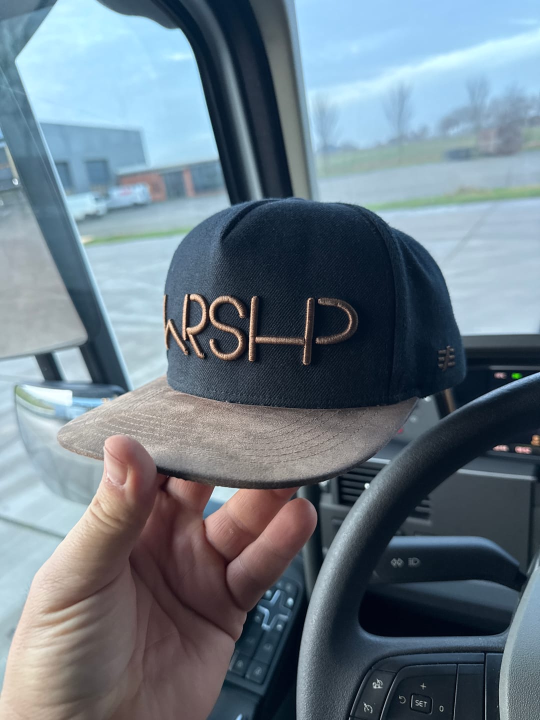 Customer photo review of WRSHP - Mocha Suede Snapback
