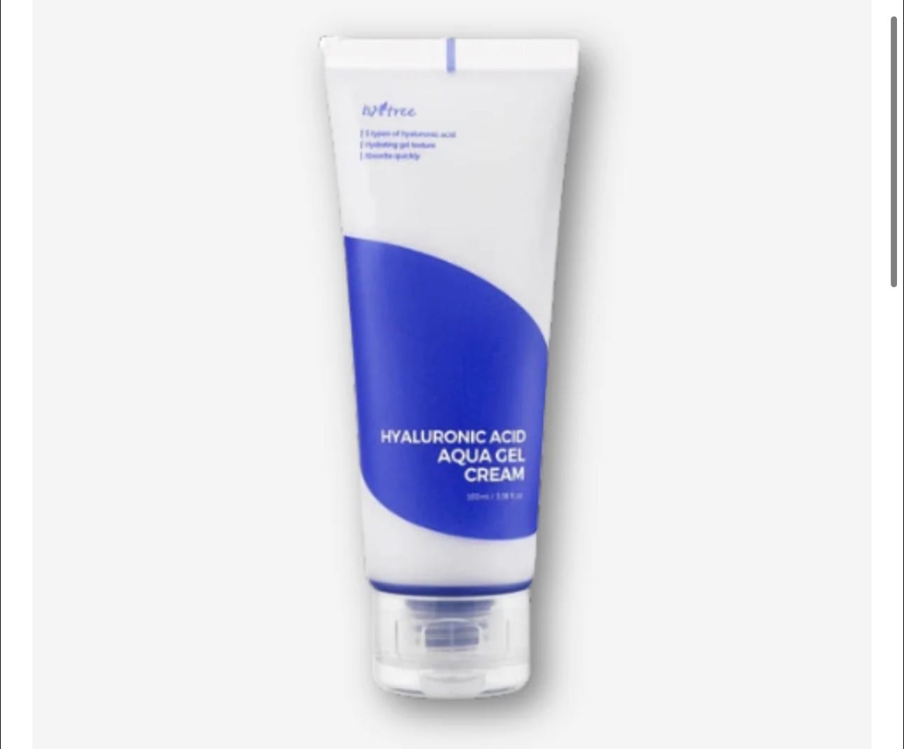 Customer photo review of Hyaluronic Acid Aqua Gel Cream
