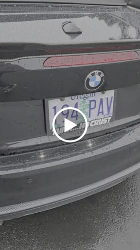 Customer video review of TUNA NO CRUST LICENSE PLATE FRAME