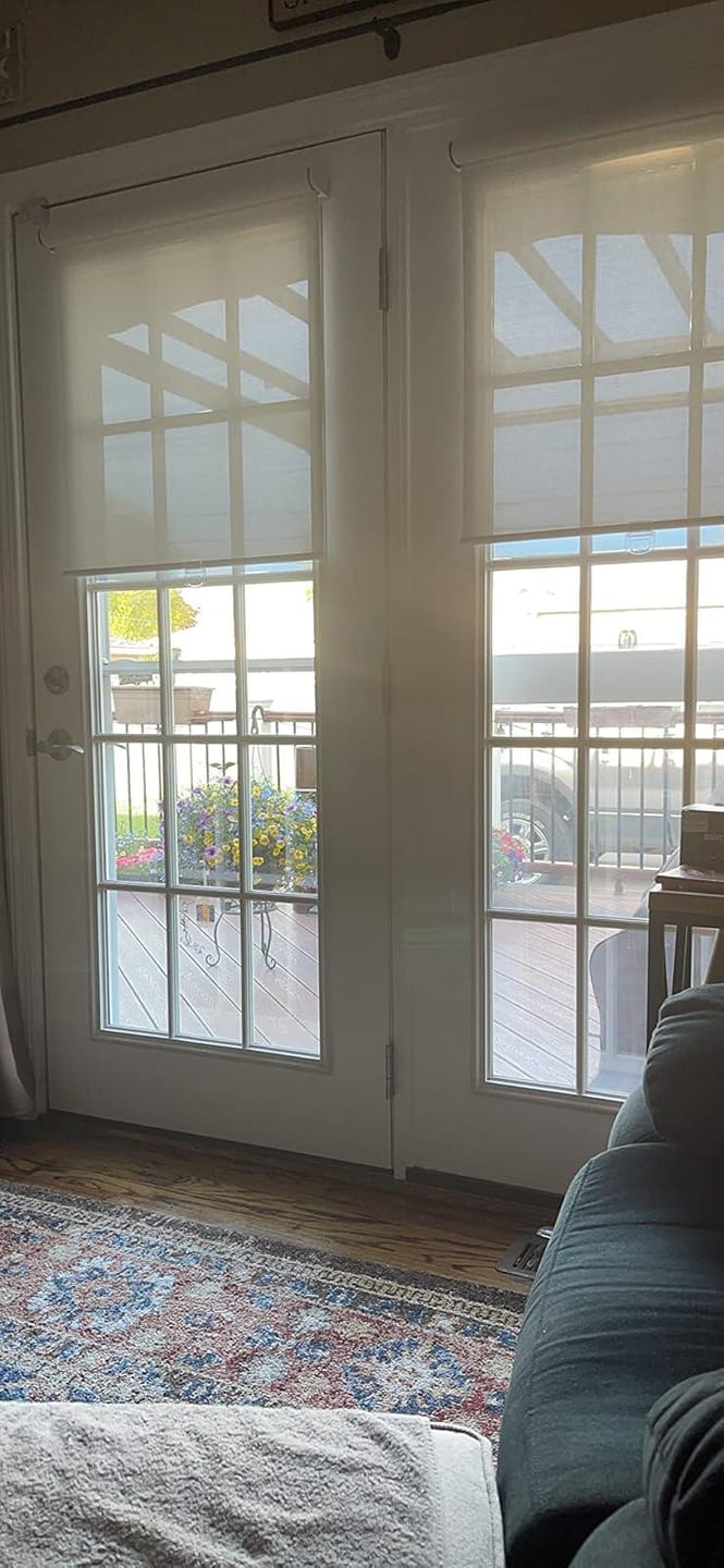Customer photo review of Ready Made 5% Openness Light Filtering Roller Shades