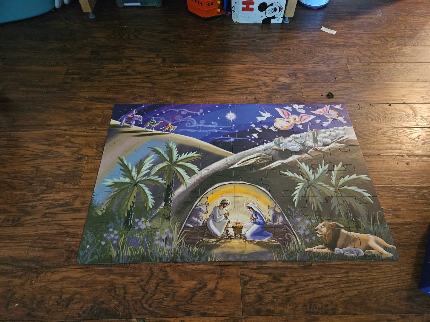 Customer photo review of The Nativity Floor Puzzle - 48 Pieces