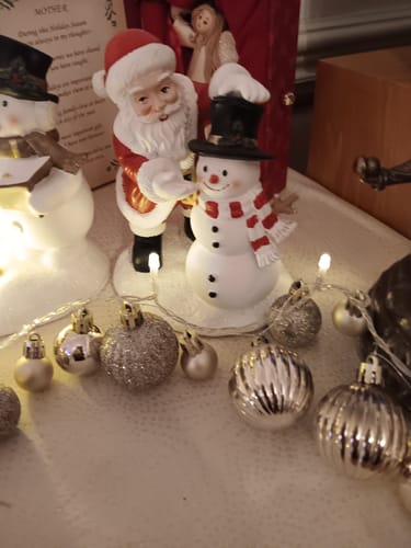 Customer photo review of Aynsley Santa & Snowman Figurine