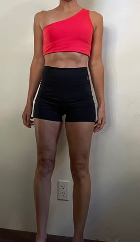 Customer photo review of BOLD One-Shoulder Longline Bra