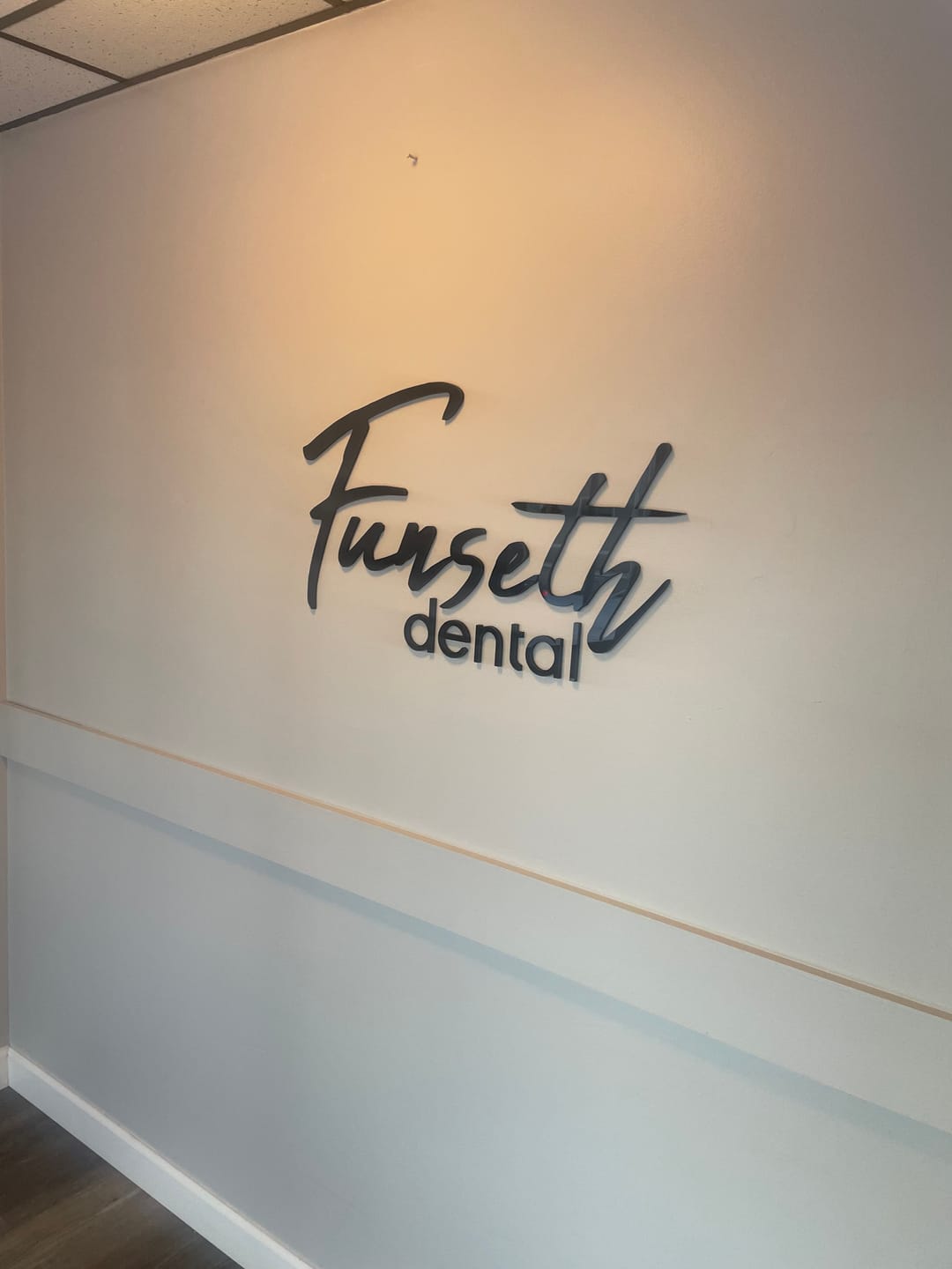 Customer photo review of Custom Laser Cut Wall Logo | Sign with Raised 3D Design | Business Letter | Lobby Signage | Reception Logo | Acrylic Sign Metal Finish Logo