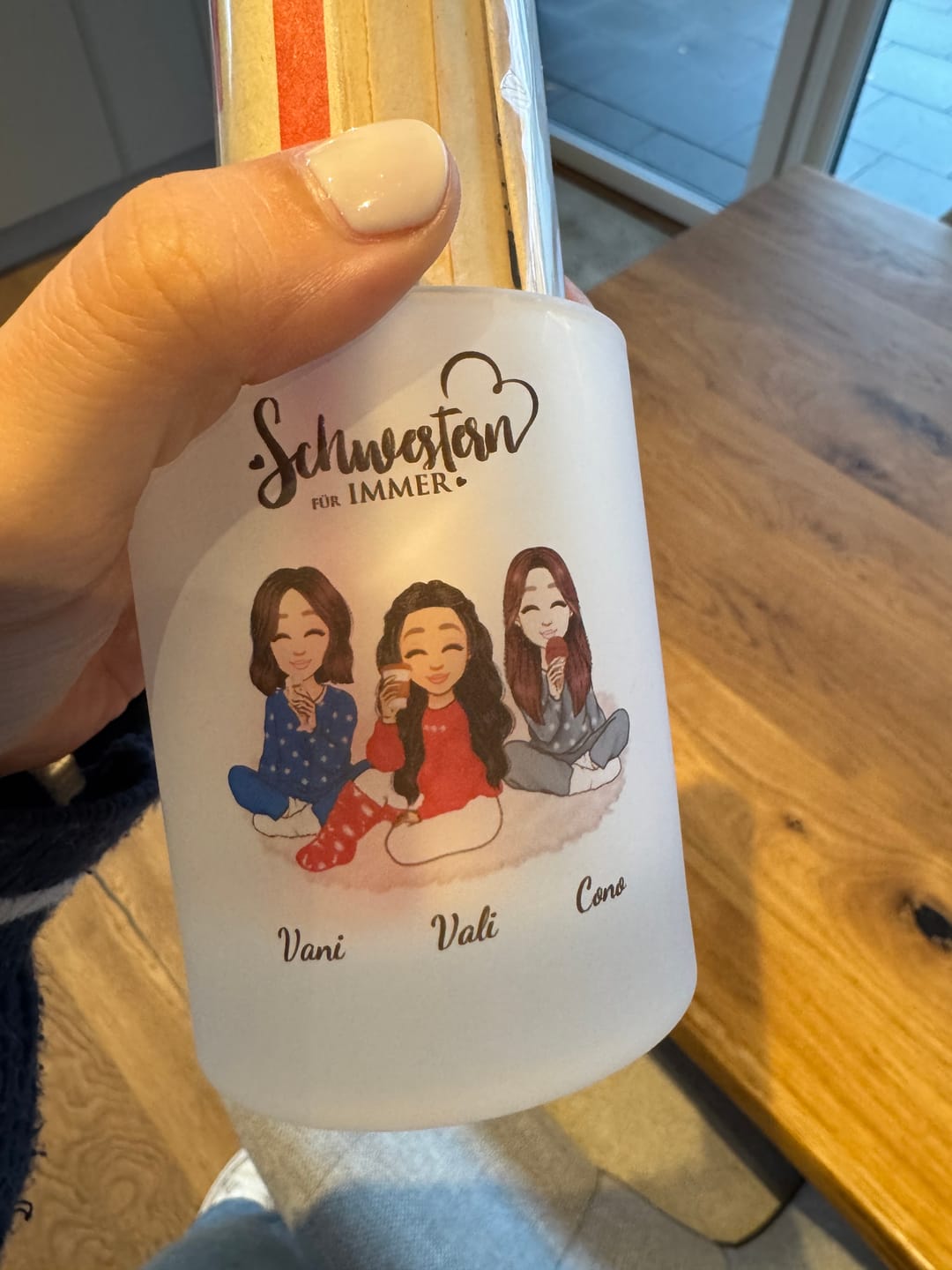 Customer photo review of Herzensmenschen - Personalisiertes Teelicht