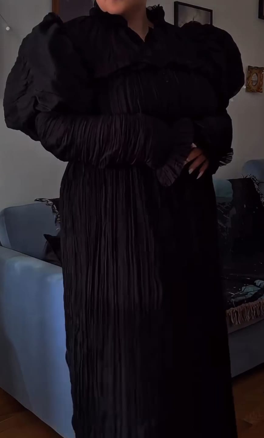 Customer photo review of Lady Mourning Victorian Gown in Black