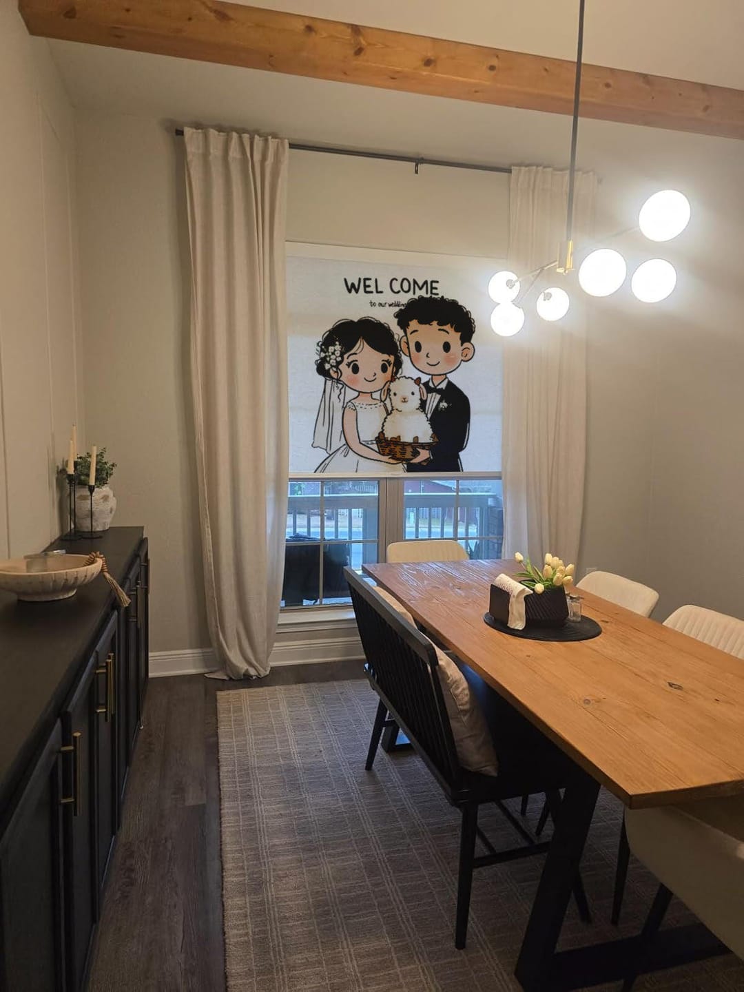 Customer photo review of Custom Printed Roller Shades