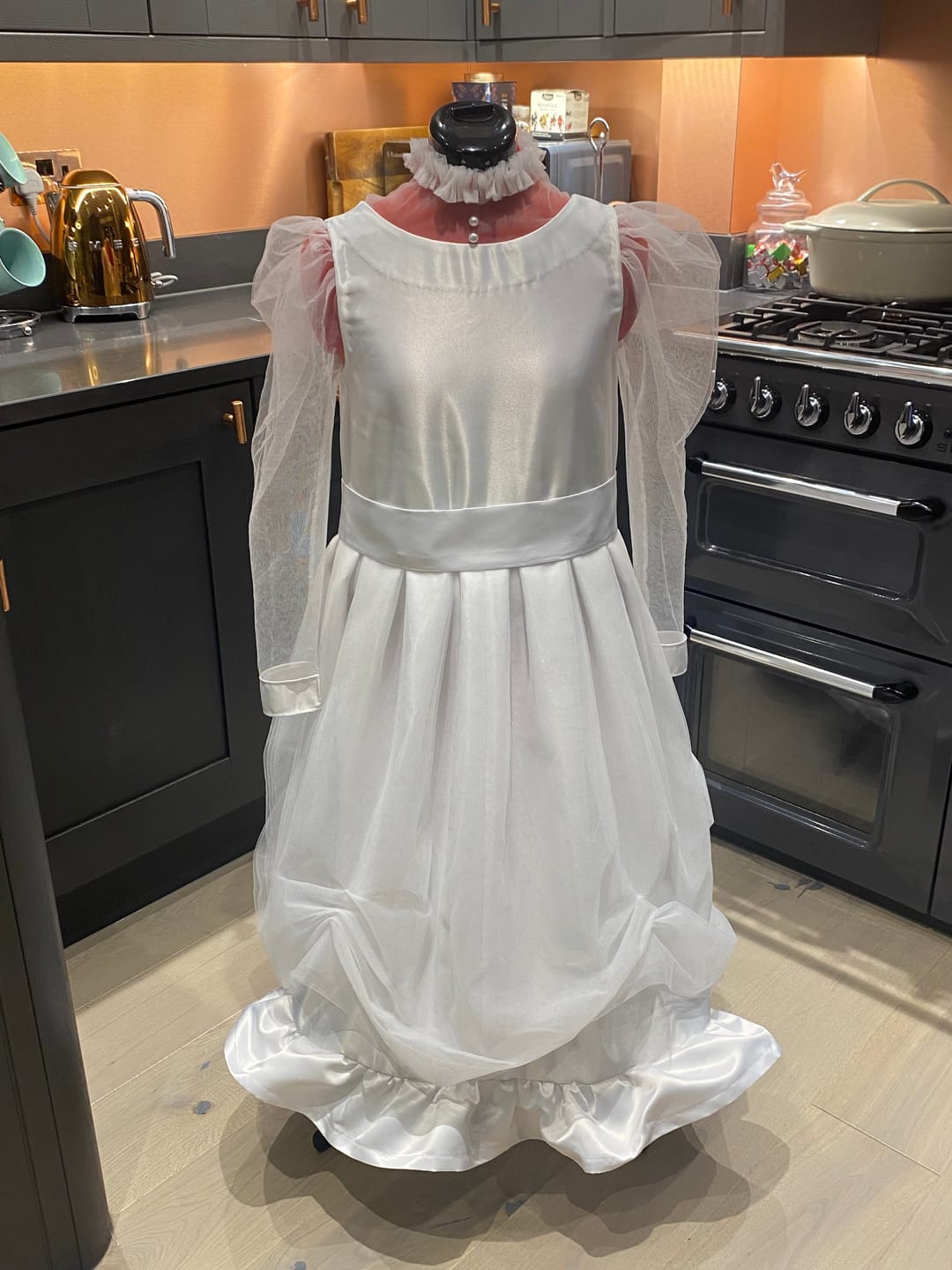 Customer photo review of Plain Duchess Satin Fabric