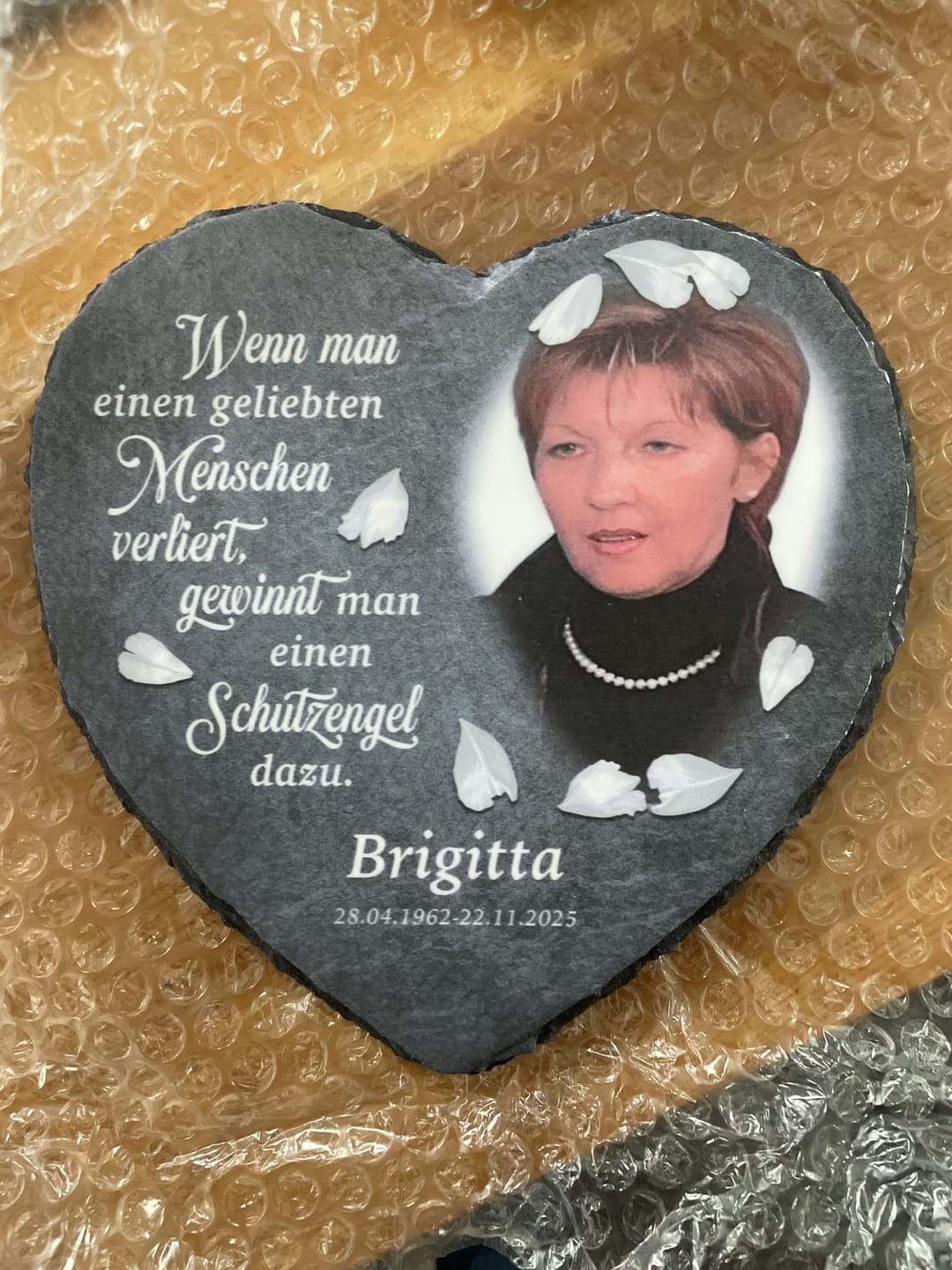 Customer photo review of Schutzengel - Individuelles Schieferherz