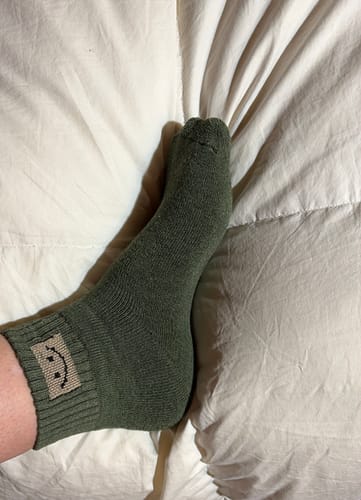 Customer photo review of Smile Patch Socks