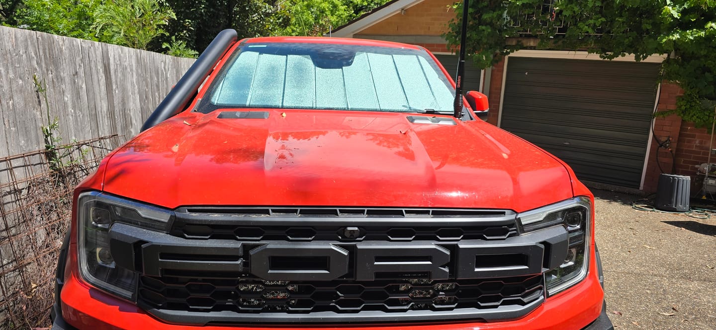 Customer photo review of Sharkskin Sunshade for Ford Ranger (2024–On)