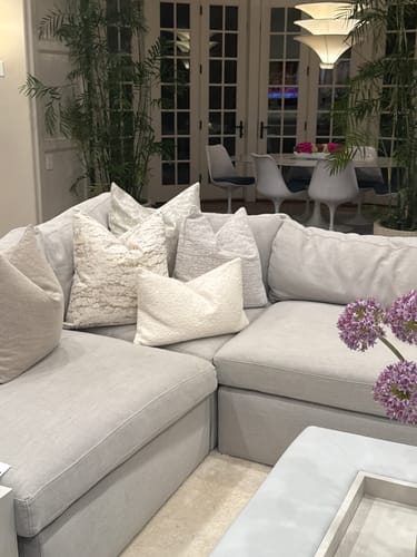 Customer photo review of Mixed Metal Pillow Cover