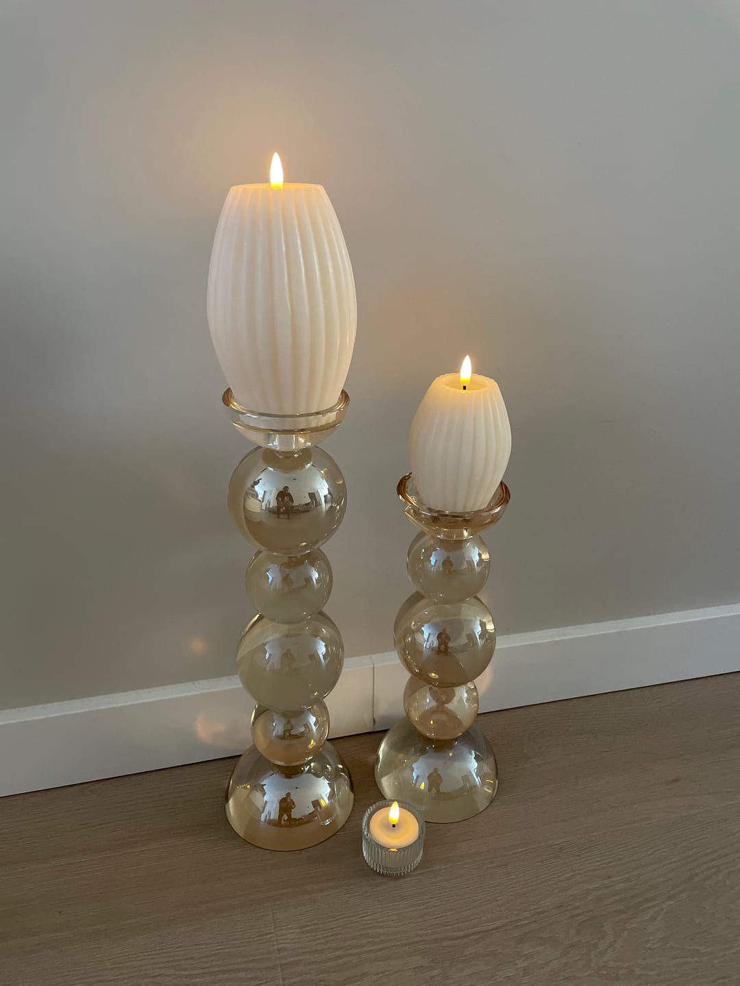 Customer photo review of LED Rillelys D 7,5 x H 10 cm Cream
