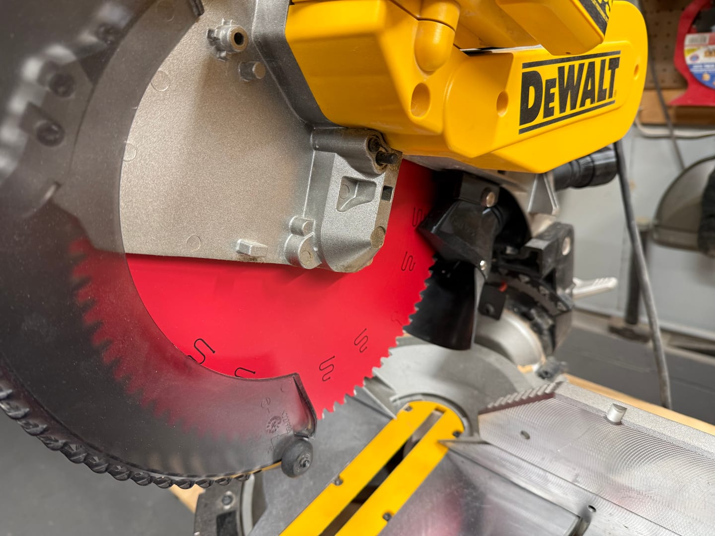 Customer photo review of Dewalt DW715/716 12" Non-Sliding Miter Saw Dust Collection