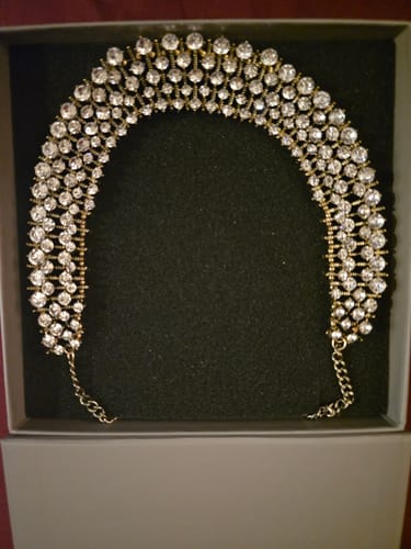Customer photo review of KIARA Gold Rhinestone Statement Necklace