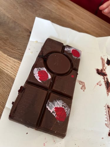 Customer photo review of Black Forest Gateau inspired chocolate bar 145g