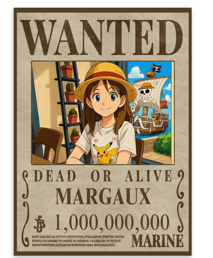 Customer photo review of WANTED - Affiche personnalisée