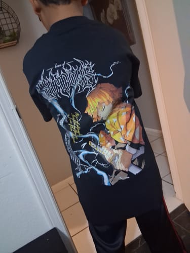 Customer photo review of Demon Slayer 'Zenitsu' T-Shirt