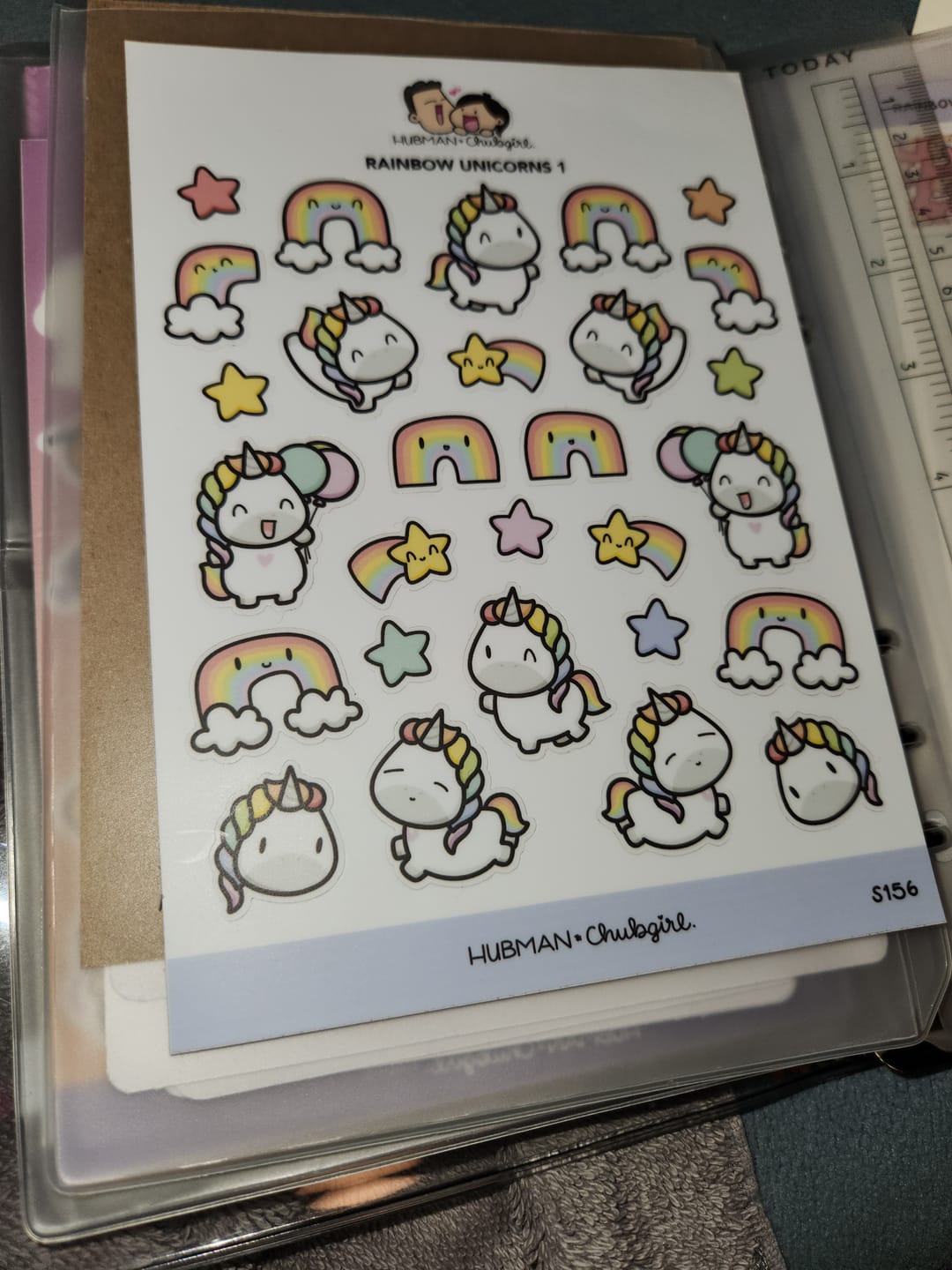 Customer photo review of Rainbow Unicorns 1 Sticker Sheet