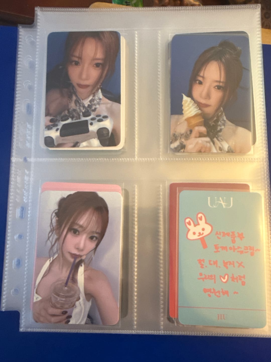 Customer photo review of PREMIUM PHOTOCARD SLEEVES - PURPLE VERSION (57x88MM)