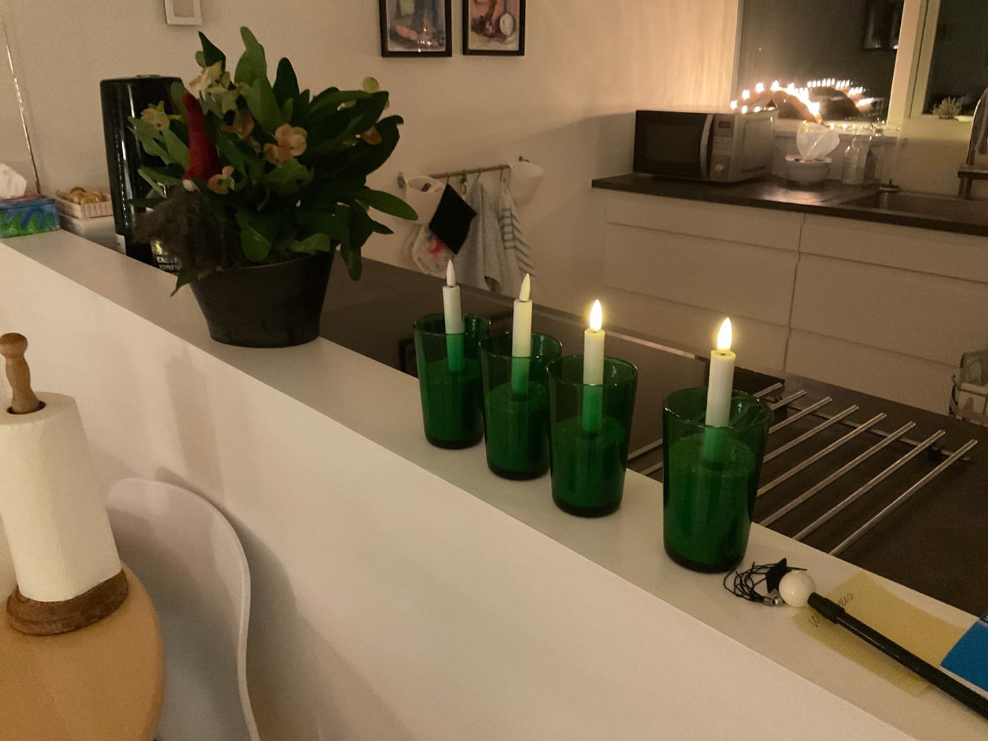 Customer photo review of Juletræslys belagt med stearin 6 stk