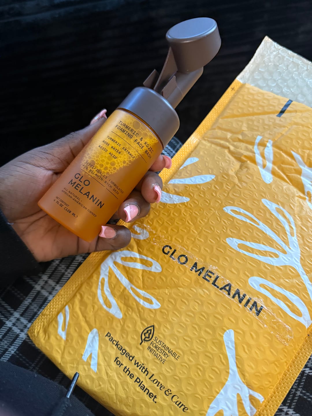 Customer photo review of Turmeric and Kojic Foaming Face Wash