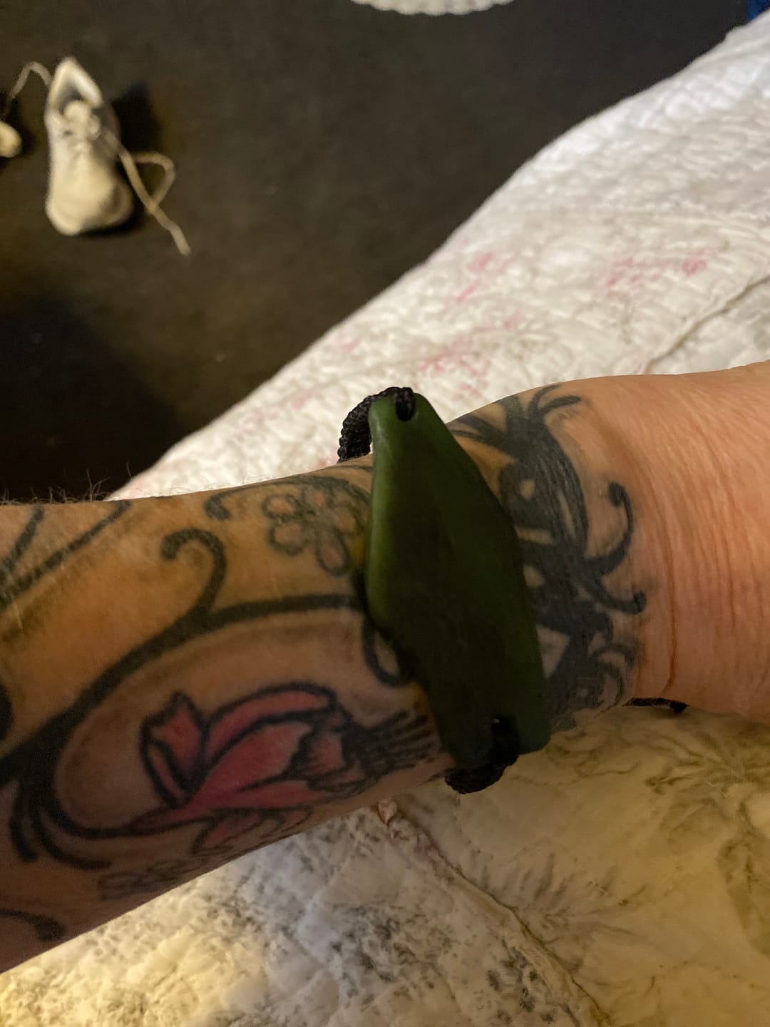 Customer photo review of Greenstone Bracelet