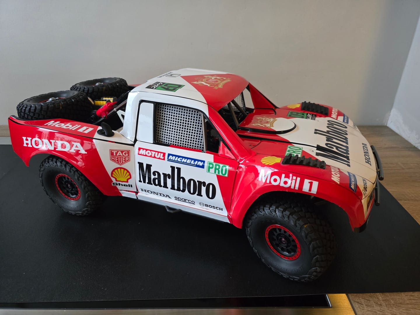 Customer photo review of TRAXXAS UDR - "RED/WHITE RACE CAR" BODY WRAP