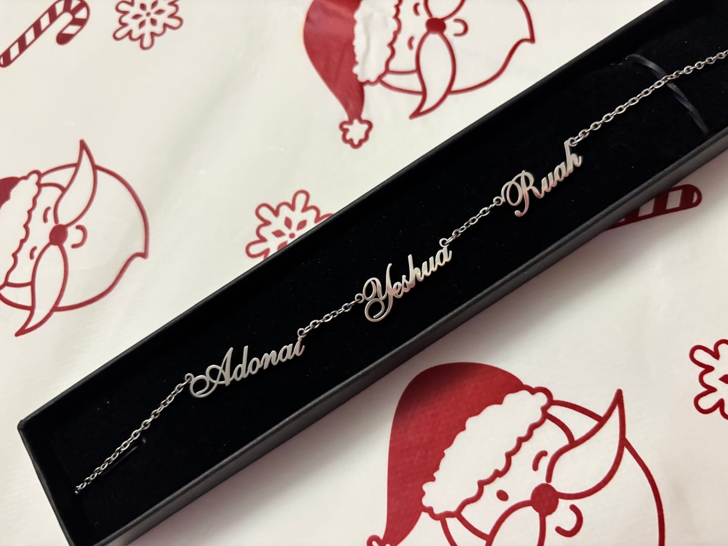 Customer photo review of Personalized Necklace with Multiple Names