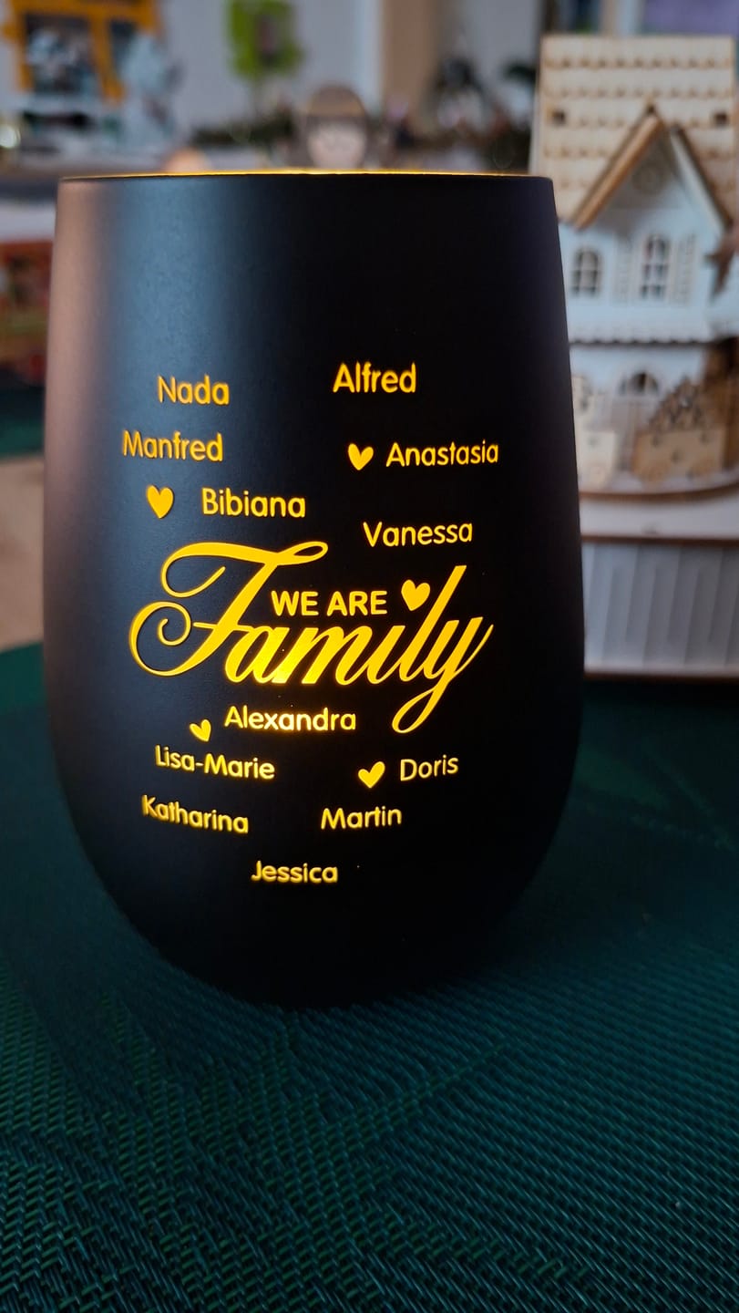 Customer photo review of We are Family - Familien-Windlicht